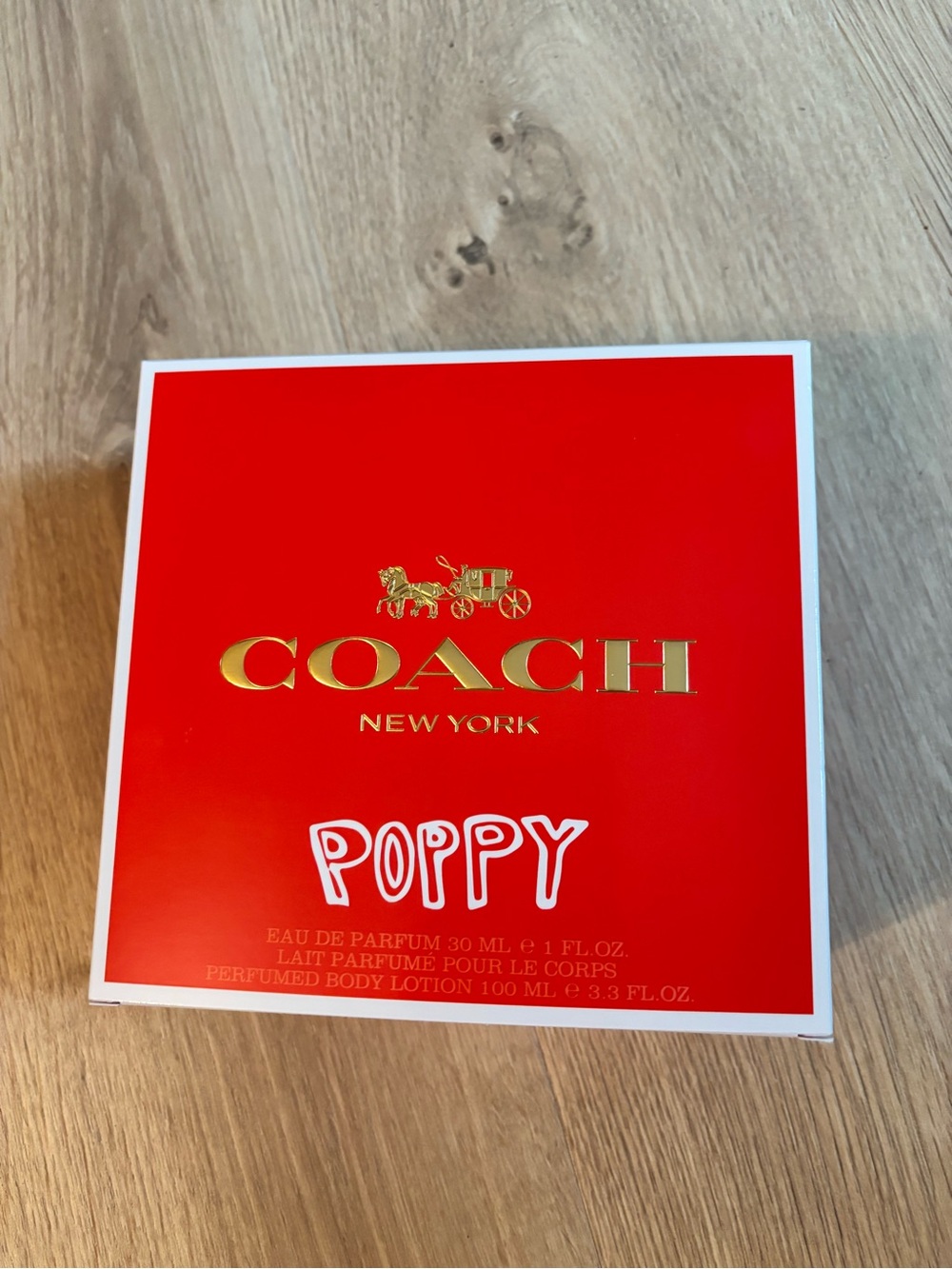 Coach Poppy Perfume Gift Set - Red & Gold Box